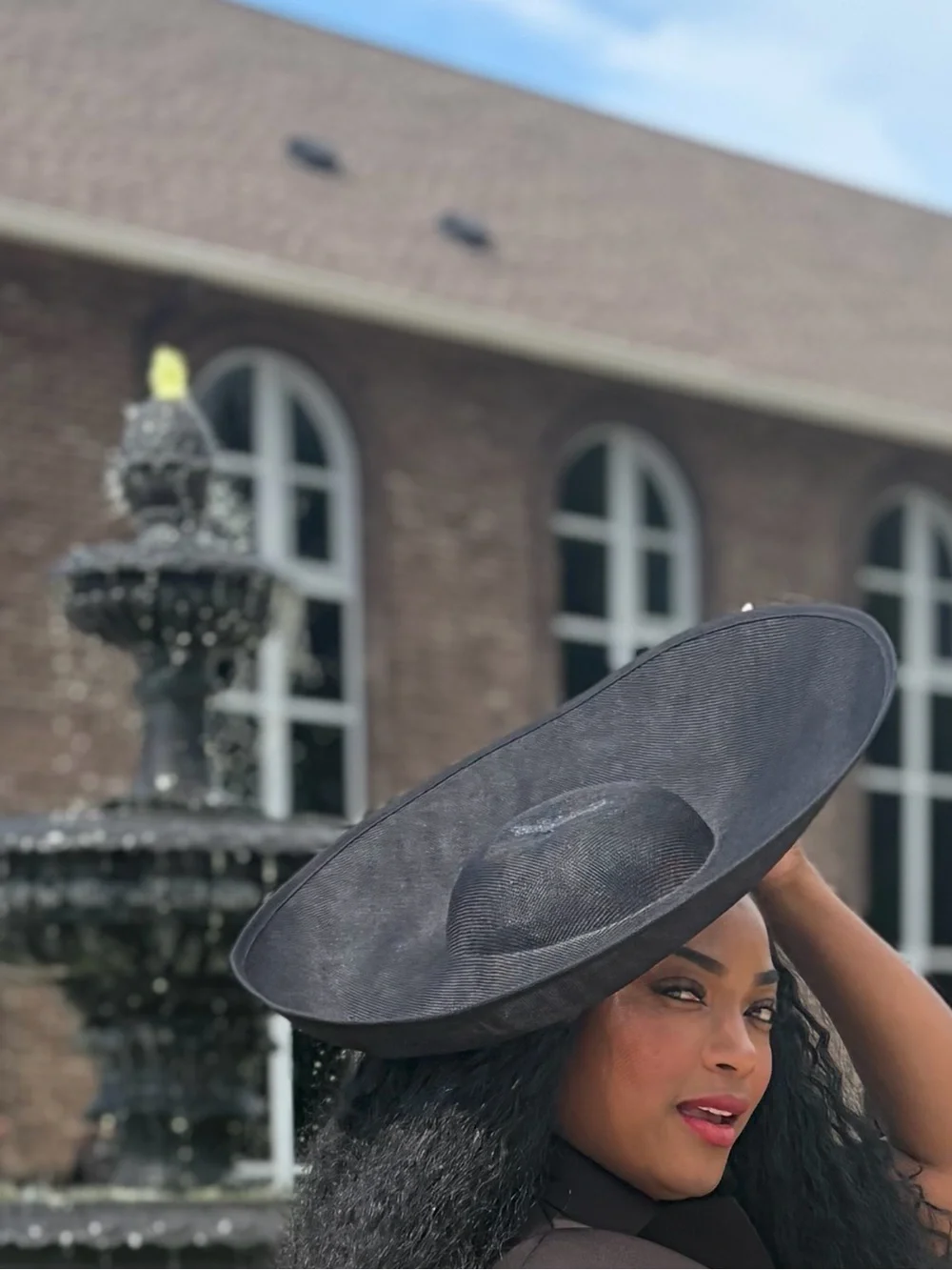 Black clip on hat! Make a statement